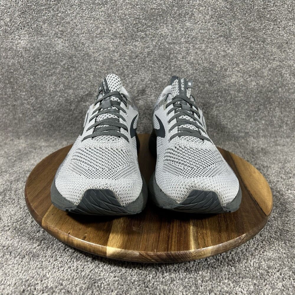 Brooks Revel 5 1103741D025 Mens Size 11 Knit Grey Black Athletic Running Shoes - Picture 4 of 12